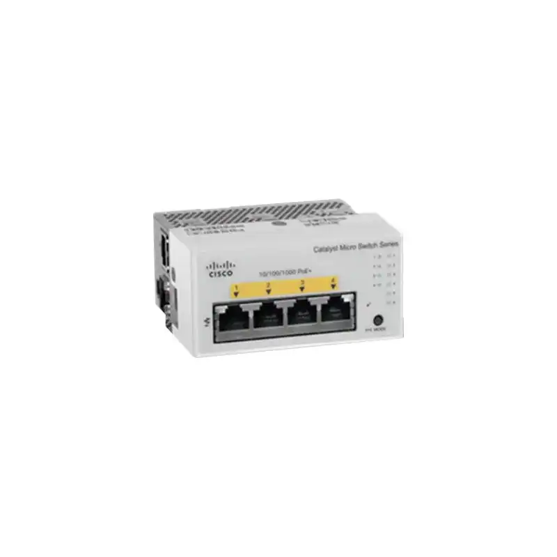 Cisco Catalyst Micro Switches - Commutateur - 4 x 10 - 100 - 1000 (4 PoE+) + 1 x Gigabit SFP (liaison mon... (CMICR-4PC)_1